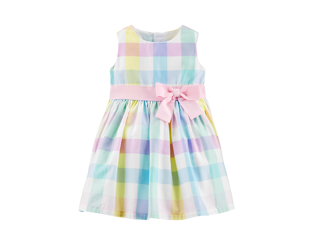 Baby Gingham Dress with Ribbon - Cinderella